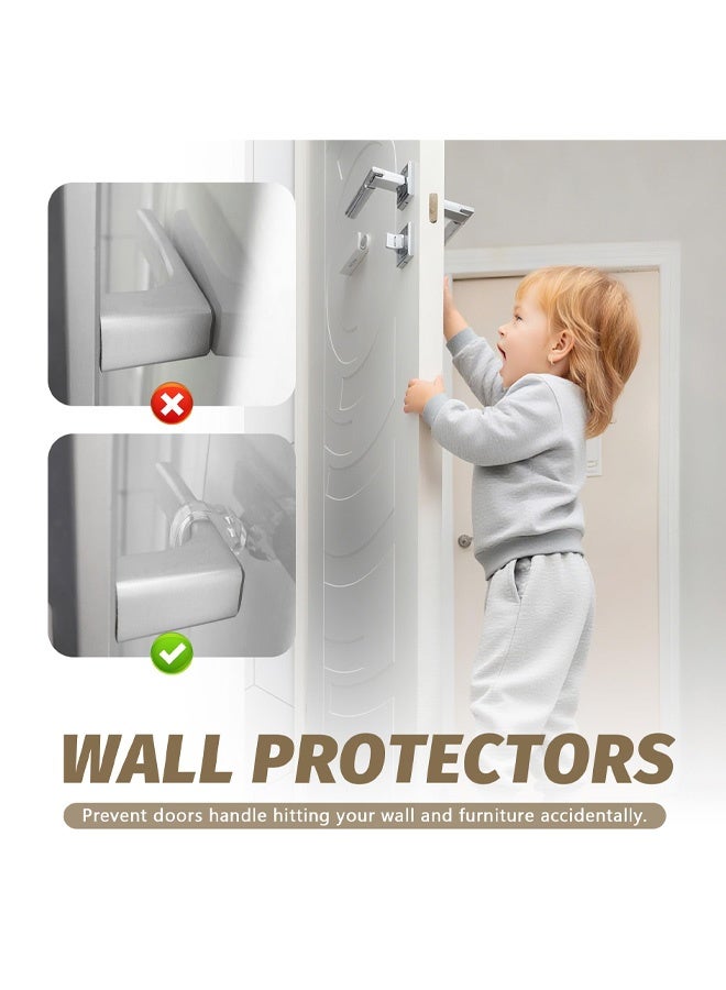 6 PCS Door Handle Bumpers, Flexible PVC Wall Protectors Clear Invisible Door Stoppers Buffer for Stop Wall Furniture Damage - Image 5